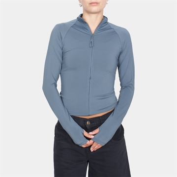 Rosemunde Billie LS Zipper T-neck Cardigan 085 Stormy Weather
